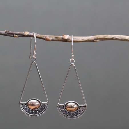 Pendiente de Plata y Oro - Luna Balance  - 2