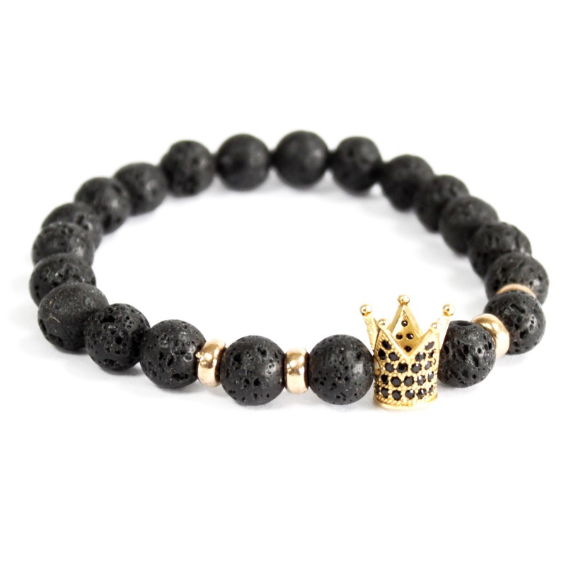 Golden crown lava stone-BRACELETS NECKLACES GEMSTONES-HOSTENATURA