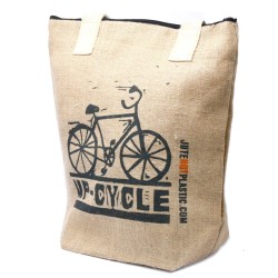 Bolso de yute ecológico - Bicicleta - (4 diseños surtidos) - 1