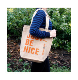 Bolso de yute ecológico - Just be nice - (4 diseños surtidos)