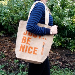 Bolso de yute ecológico - Just be nice - (4 diseños surtidos) - 4