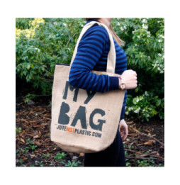 Bolso de yute ecológico - Mi bolsa - (4 diseños surtidos)