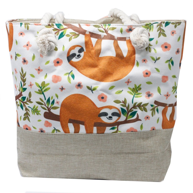 Bolsa shopper com alça de corda - Preguiças-SACOS DE CORDA-HOSTENATURA