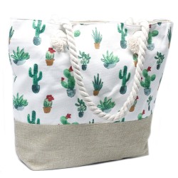 Bolso shopper con asa de cuerda - Mini Cactus - 2