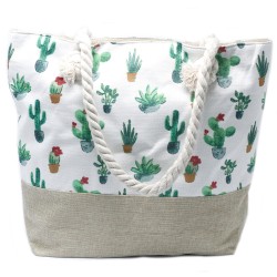 Bolso shopper con asa de cuerda - Mini Cactus - 3