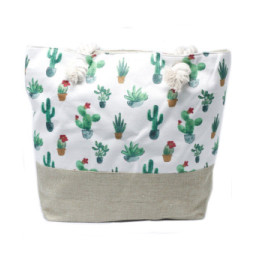 Bolso shopper con asa de cuerda - Mini Cactus - 4