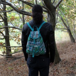 Tejido Jacquard - Mochila Teal - 2