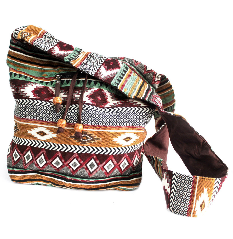 Tejido Jacquard - Mochila peq. Chocolate-NEPAL CASUAL BAGS-HOSTENATURA