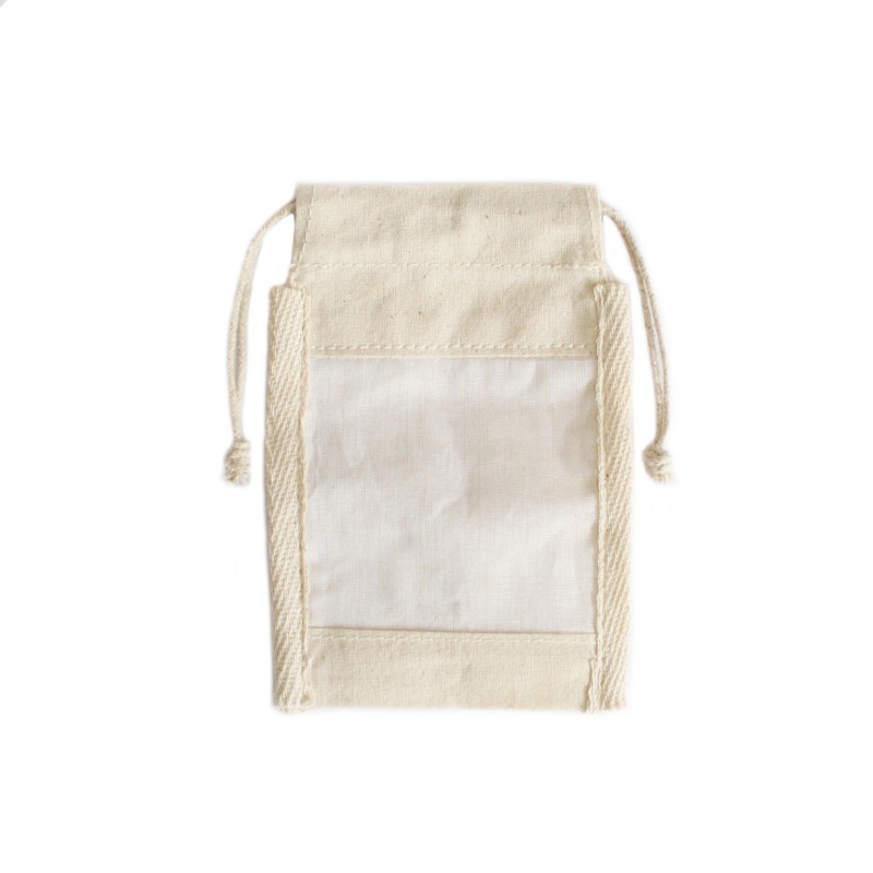 Small Window Cotton Bag - 10x15cm-100% COTTON BAGS-HOSTENATURA