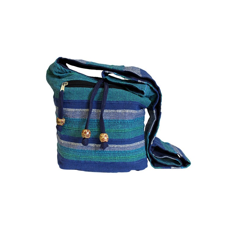 Bolsa tiracolo nepalesa - Blue Blue Rivers-BOLSAS CASUAIS DO NEPAL-HOSTENATURA