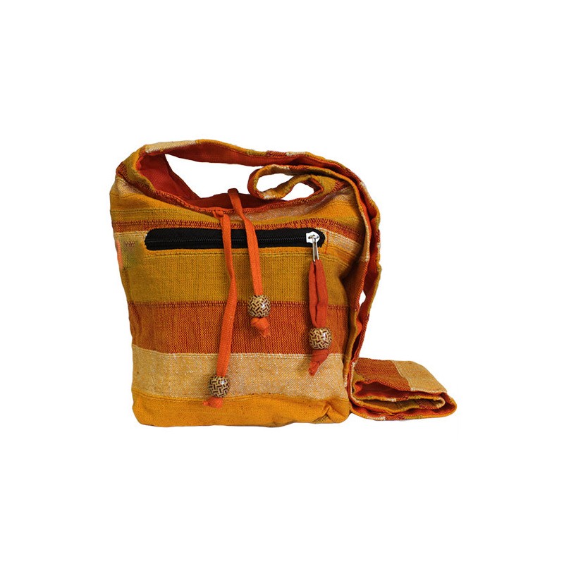 Nepal Sling Bag - Sunrise Orange-ネパールカジュアルバッグ-HOSTENATURA