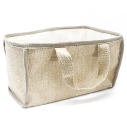 Large jute basket - 33x18x20cm - Natutal