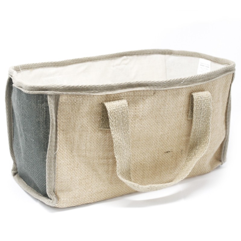 Cistella gran de jute - 33x18x20cm - Gris-CISTELLES YUTE-HOSTENATURA