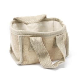 Small jute basket - 16x10x12cm - Natural