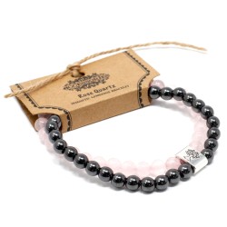 Bracciale magnetico con pietre preziose - Quarzo rosa