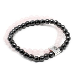 Pulsera de Piedras Preciosas Magnéticas - Cuarzo rosa - 2