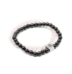 Pulsera de Piedras Preciosas Magnéticas - Cuarzo rosa