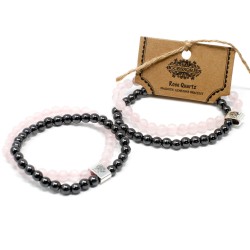 Pulsera de Piedras Preciosas Magnéticas - Cuarzo rosa - 3