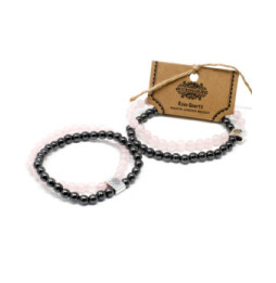 Pulsera de Piedras Preciosas Magnéticas - Cuarzo rosa