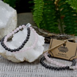 Pulsera de Piedras Preciosas Magnéticas - Cuarzo rosa - 4