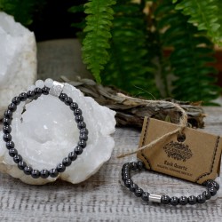 Pulsera de Piedras Preciosas Magnéticas - Cuarzo Blanco - 4