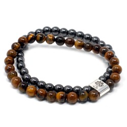 Pulsera de Piedras Preciosas Magnéticas - Ojo de Tigre - 2