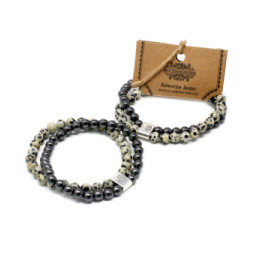 Pulsera de Piedras Preciosas Magnéticas - Jaspe Dálmata - 3