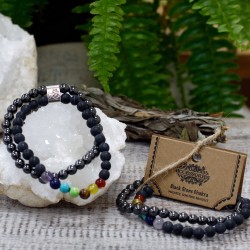 Pulsera de Piedras Preciosas Magnéticas - Chakra Piedra Negra - 4