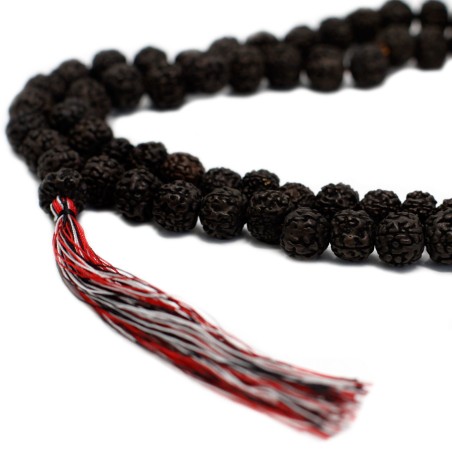 108 Rudraksha Japa Mala - Oscuro  - 4