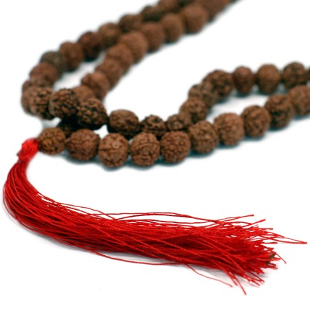 108 Rudraksha Japa Mala - Marron  - 3