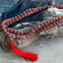 108 Rudraksha Japa Mala - Marron - 4