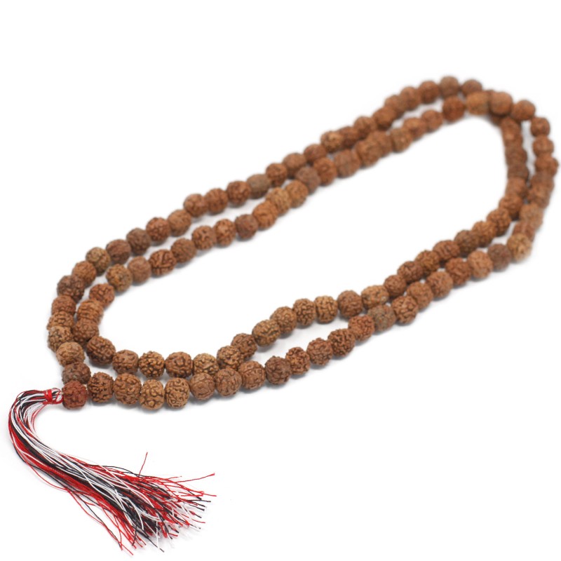 108 Rudraksha Japa Mala - Natuurlijk-RUDRAKSHA BOEDDA JAPA MALA-HOSTENATURA