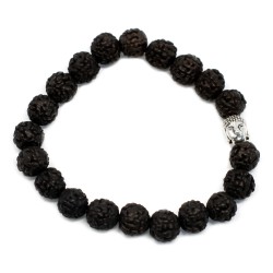 Rudraksha Brazalete de Buda Japa Mala - Oscuro - 1