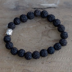 Rudraksha Brazalete de Buda Japa Mala - Oscuro - 3