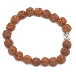 Rudraksha Brazalete de Buda Japa Mala - Marron - 1