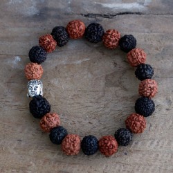 Rudraksha Brazalete de Buda Japa Mala - Mix - 3