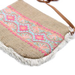 Fringed Bag - Summer Pattern Embroidery