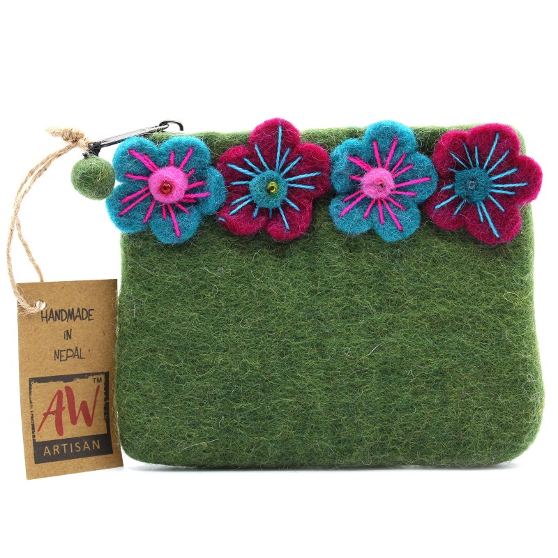 Natural Felt Case (assorted) - Four Flowers-NATURAL FELT CASES-HOSTENATURA