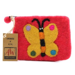 Natural Felt Case (assortment) - Large Butterfly