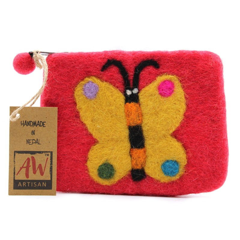 Natural Felt Case (assortment) - Large Butterfly-NATURAL FELT CASES-HOSTENATURA