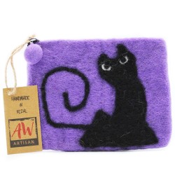 Funda de fieltro natural (surt) - Black Cat