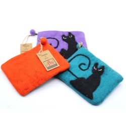 Estuche de Fieltro Natural (surt) - Gato Negro - 4