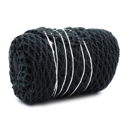 Bolsa de Malla de Algodón Puro - Negro  - 3