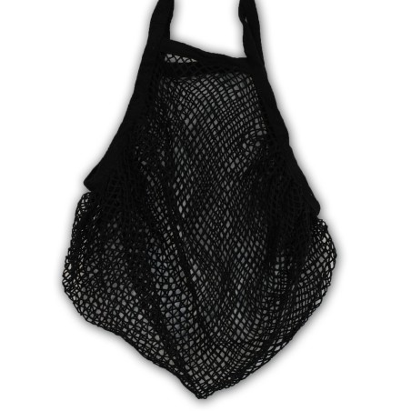 Bolsa de Malla de Algodón Puro - Negro  - 4