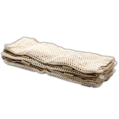 Bolsa de Malla de Yute Suave Puro y Algodón - Natural  - 2