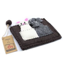 Tasche mit Fingerpuppen - Elefant und Maus