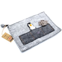 Sac pour tablette avec marionnettes à doigt