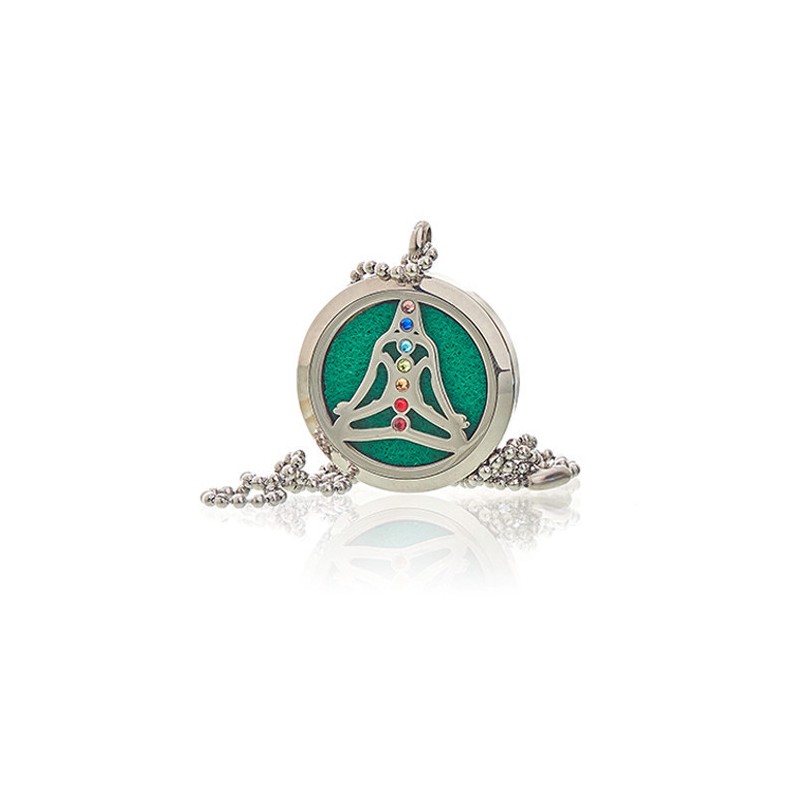 Collana di gioielli per aromaterapia - Chakra yoga - 30 mm-COLLANA DIFFUSORE DI AROMATERAPIA-HOSTENATURA