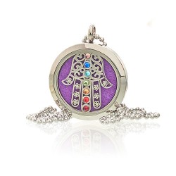 Aromatherapie Schmuck Halskette - Hamsa Chakra - 30mm