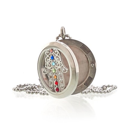 Collar de Joyería de Aromaterapia - Hamsa Chakra - 30mm  - 4